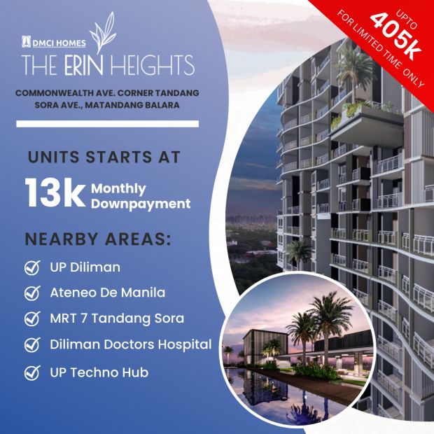 2 Bedroom Unit For Sale - DMCI Erin Heights Quezon City, Near UP ...