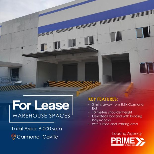 Warehouse for rent in Carmona, Cavite 9,000 sqm