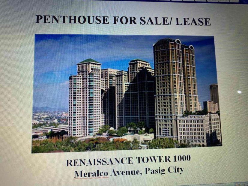 Penthouse for Lease Renaissance 1000, Meralco Avenue, Ortigas Center ...