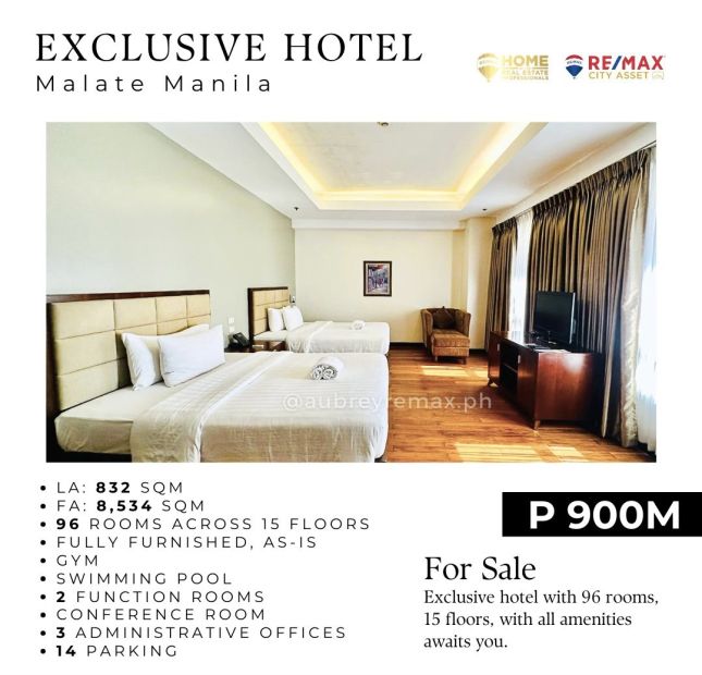 For Sale Operational Hotel in Malate Manila