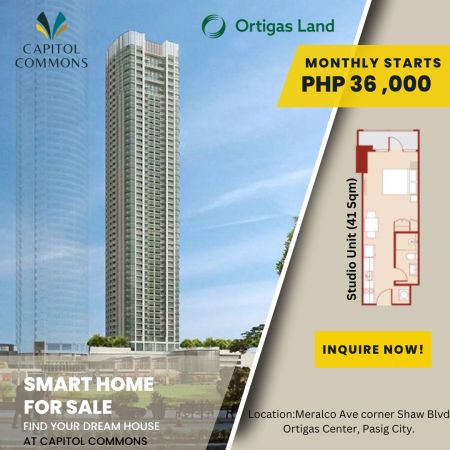 Pre-selling 1 Bedroom Unit For Sale in Empress Tower at Capitol Commons, Pasig