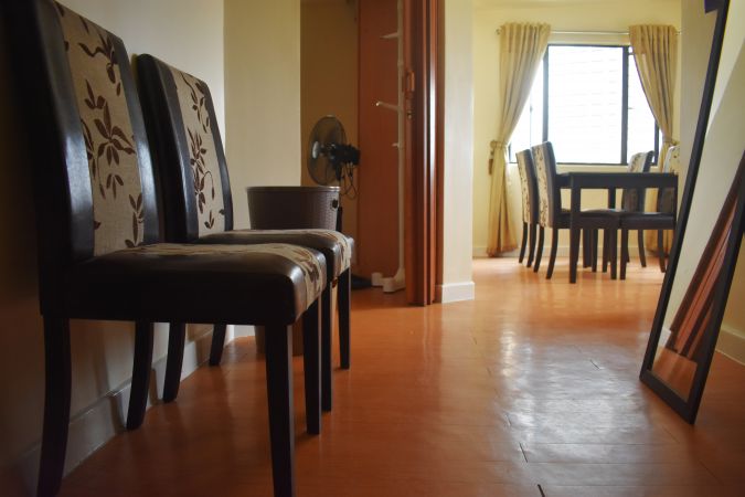 Fully-furnished 1-bedroom Eastwood City with an overlooking view