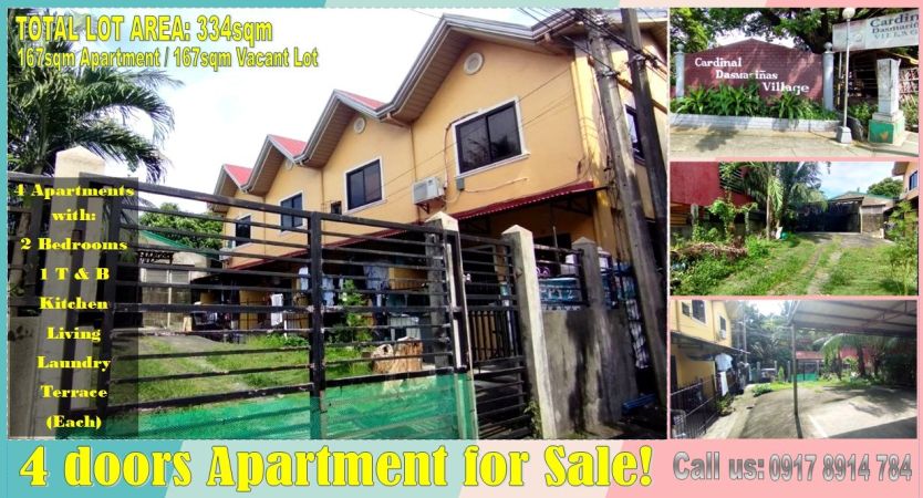 4 DOORS APARTMENT & LOT FOR SALE NEAR LA SALLE AND EAC DASMARINAS!