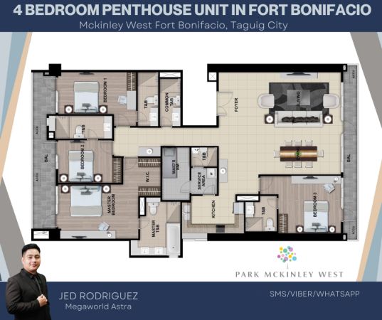 4 Bedroom Penthouse Unit For Sale in Fort Bonifacio, Taguig City