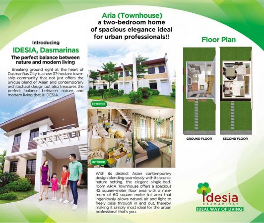 42 Sqm Idesia Dasmariñas (aria Model – Townhouse)