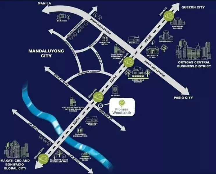 Condo for sale in Pioneer Woodlands Boni Mandaluyong 2bedroom 50.32sqm RFO