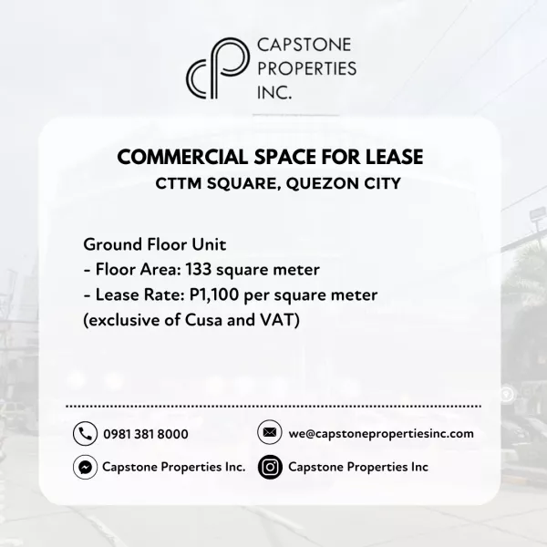Prime Commercial Space For Rent in Quezon City