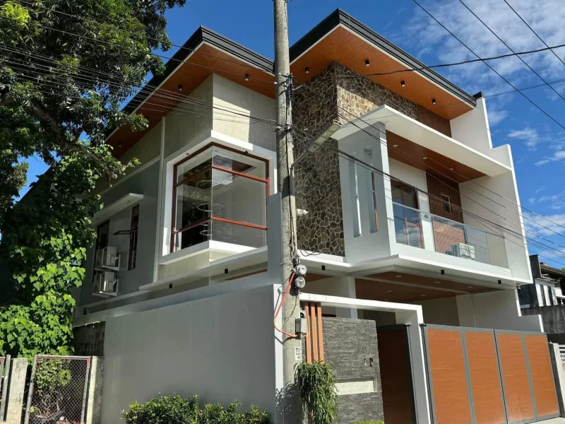 FOR SALE ELEGANT MODERN BALI STYLE TWO STOREY HOUSE AND LOT WITH SWIMMING POOL A