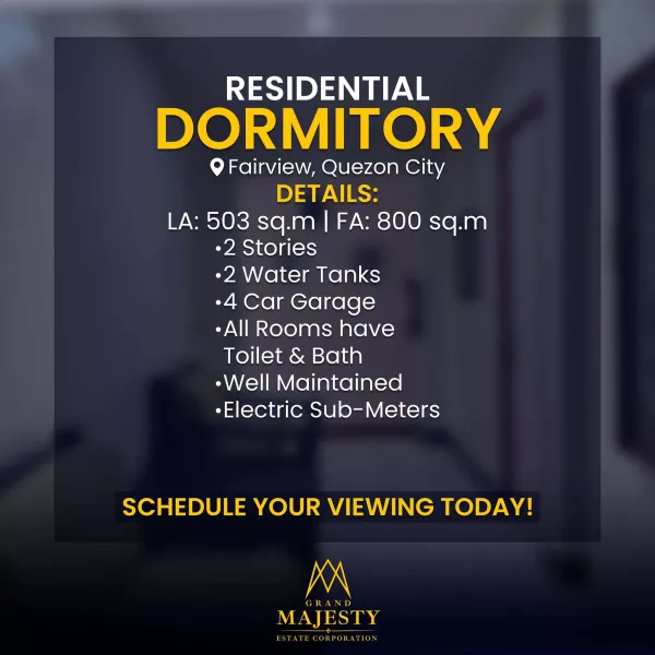 For Sale Residential Dormitory in Fairview, Quezon City