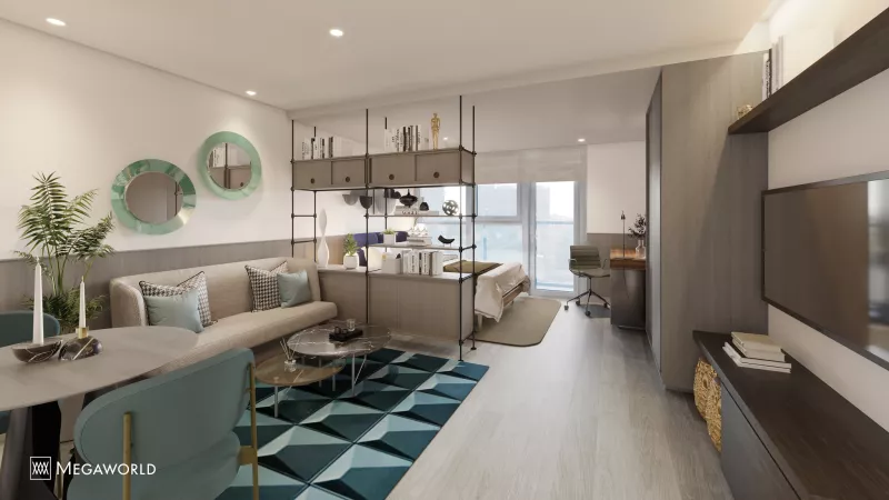 Studio Unit with Balcony at Uptown Modern in Uptown Bonifacio