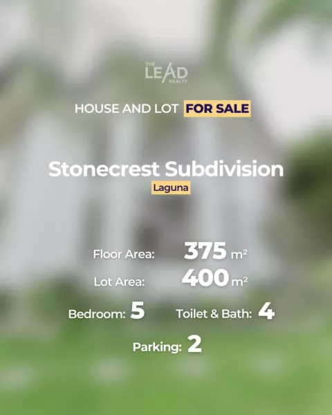 Fully Finished 5 Bedroom Unit For Sale in Stonecrest Subdivision