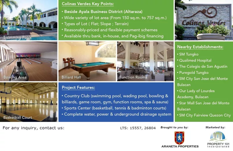 Lot 161sqm, Discounted Price of 14k per sqm PLUS VAT for sale at COLINAS VERDES