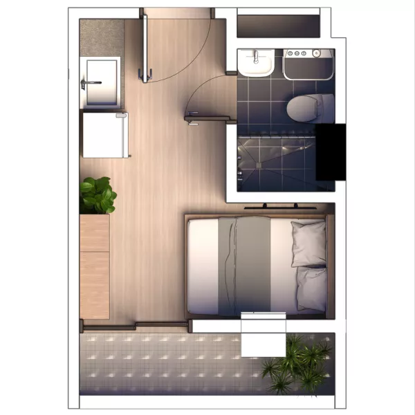 Studio Unit with Balcony for Sale at Creston Monterico Residences in Mandaluyong, Metro Manila